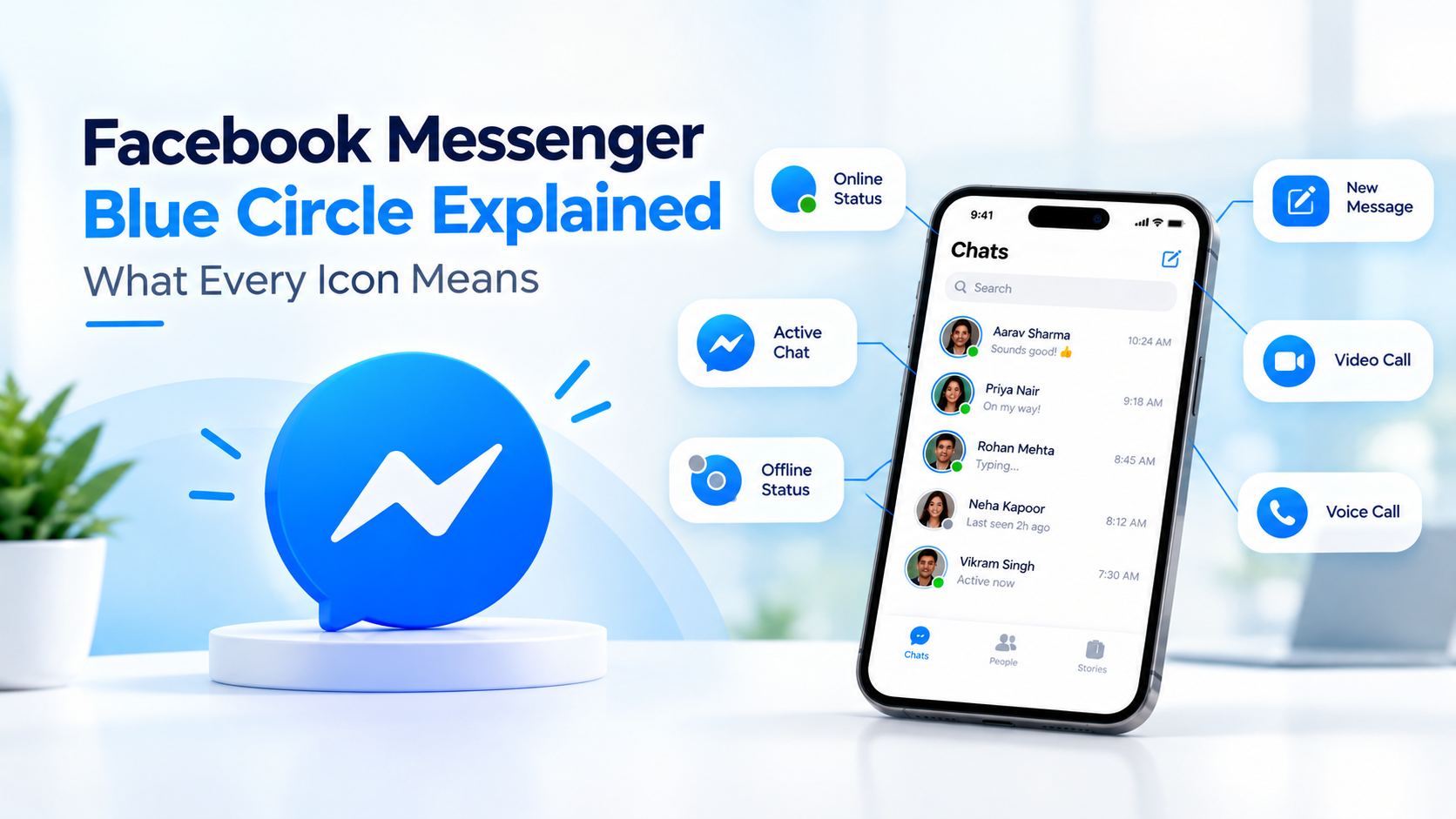 Facebook Messenger Blue Circle Explained: What Every Icon Means